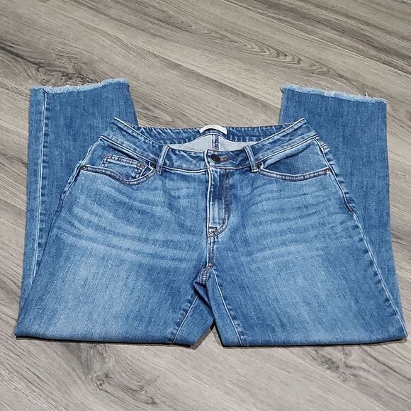GUC Loft Outlet Boyfriend Curvy Raw Hem Jeans - Picture 2 of 6